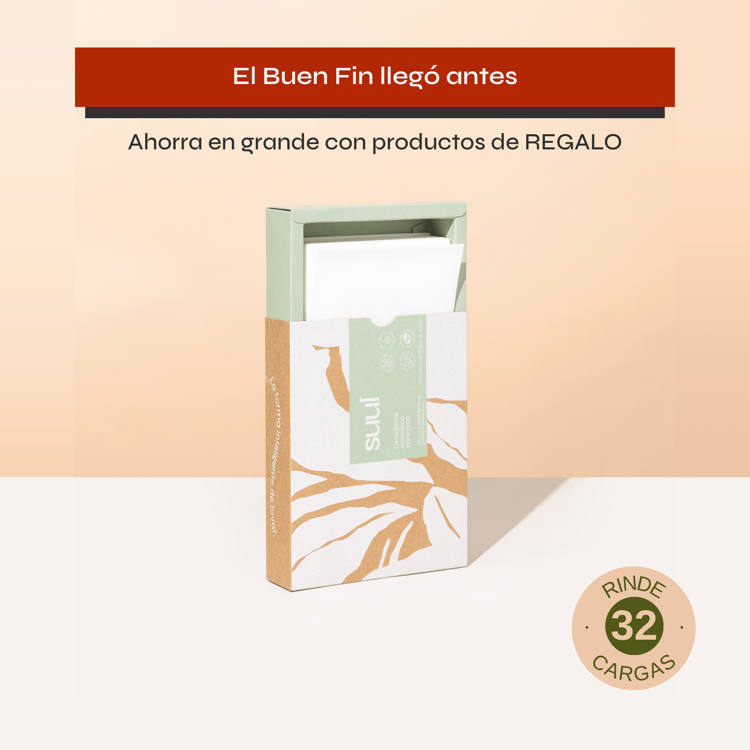 Detergente en hojas zero-waste